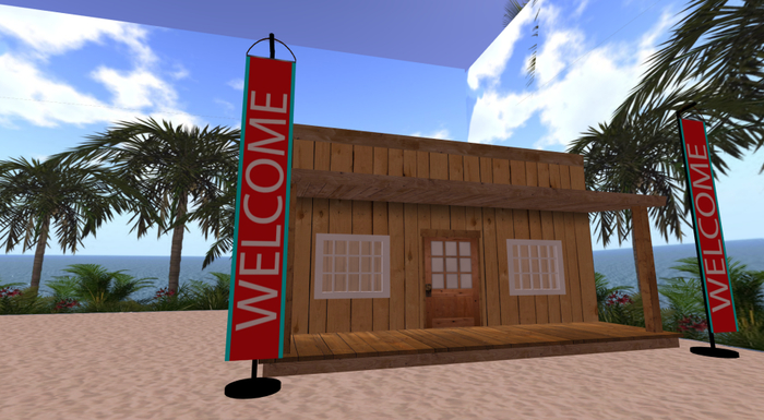 Hanging Welcome Flag + Pole