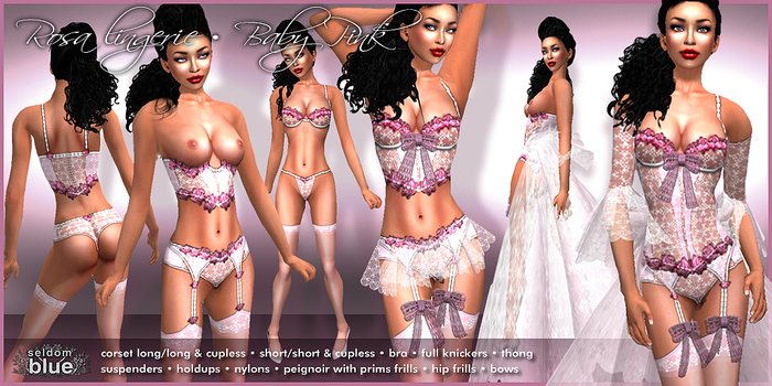 (SELDOM BLUE) ROSA LINGERIE - BABY PINK