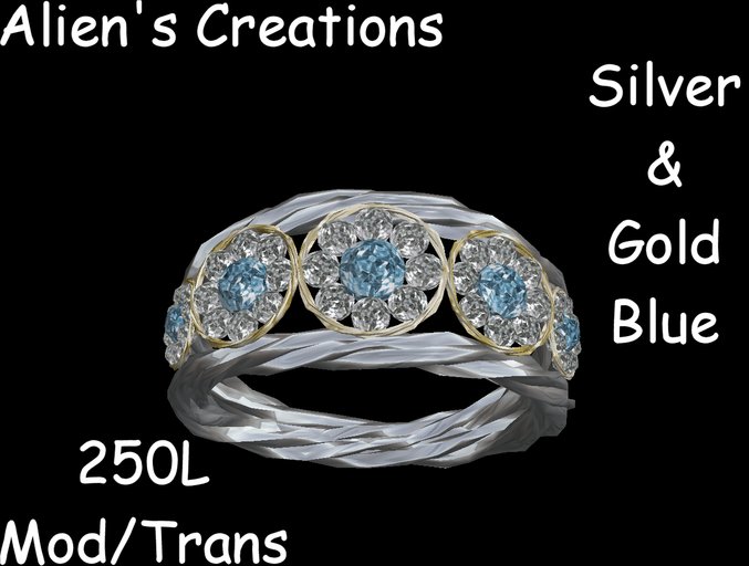 Alien's Creations Silver and Gold-Blue