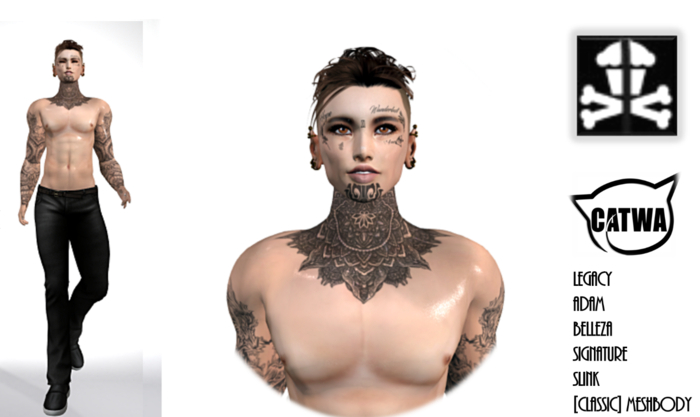 [BMS] SHAPE CATWA FREYA MALE ADAM LEGACY SLINK SIGNATURE BELLEZA