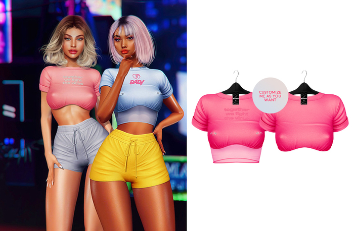 Ec.cloth - Becky Crop Top - Pink (add it)