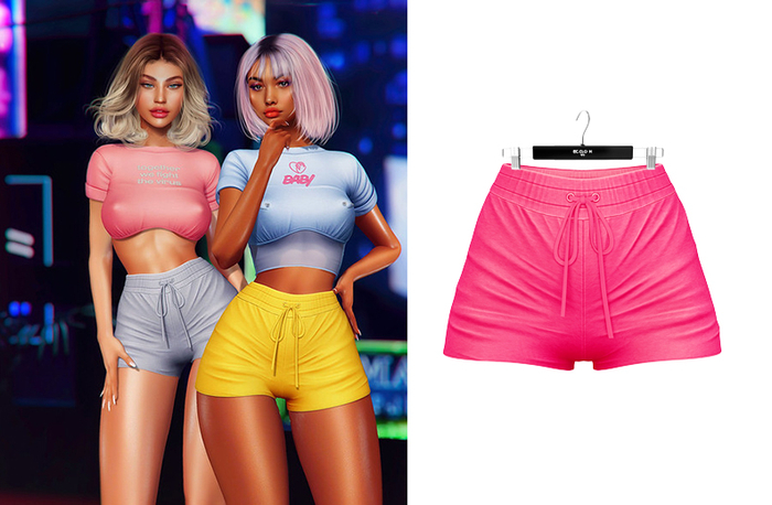 Ec.cloth - Lea Sporty Shorts - Pink (add it)