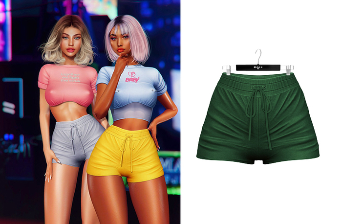 Ec.cloth - Lea Sporty Shorts - Forest Green (add it)