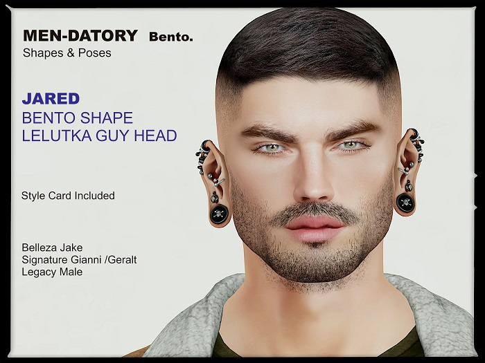 JARED SHAPE FOR LELUTKA GUY HEAD