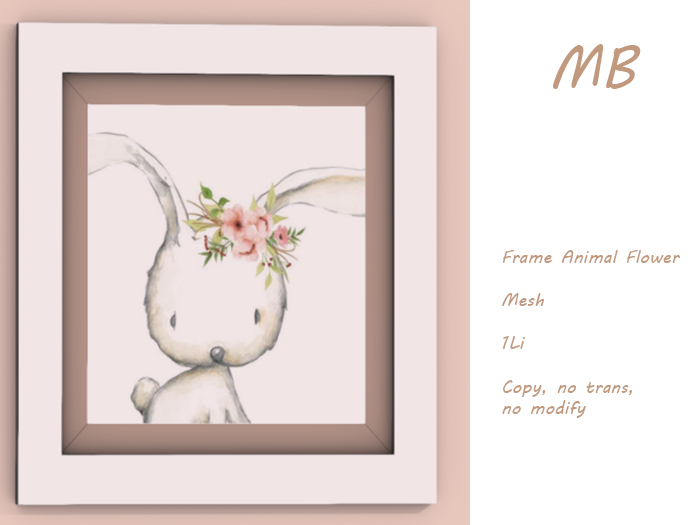 MB box - Frame Baby Bunny Flowers