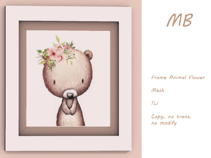 MB box - Frame Baby Bear Flowers