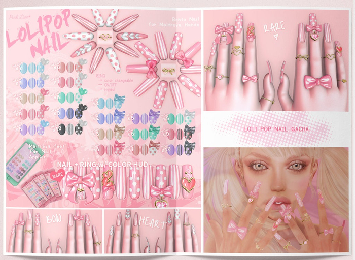 *PL* Lolipop Nail // bow #3 (BOX)