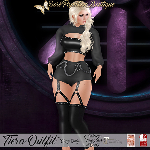 DPB Tiera Outfit - Black *Maitreya, Hourglass & Legacy*