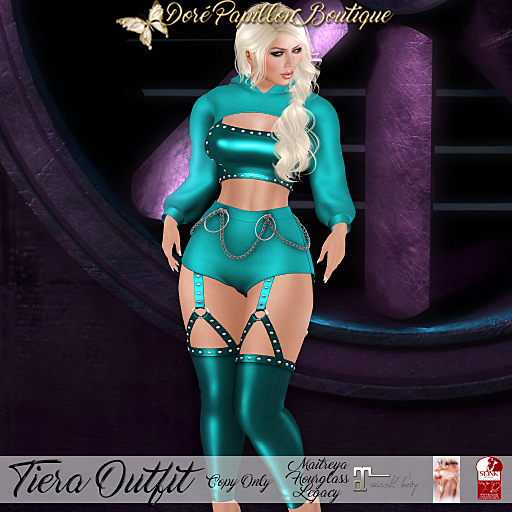 DPB Tiera Outfit - Aqua *Maitreya, Hourglass & Legacy*