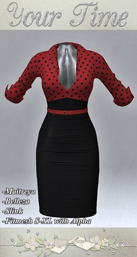 *YT*Pin Up Dress Red Polka