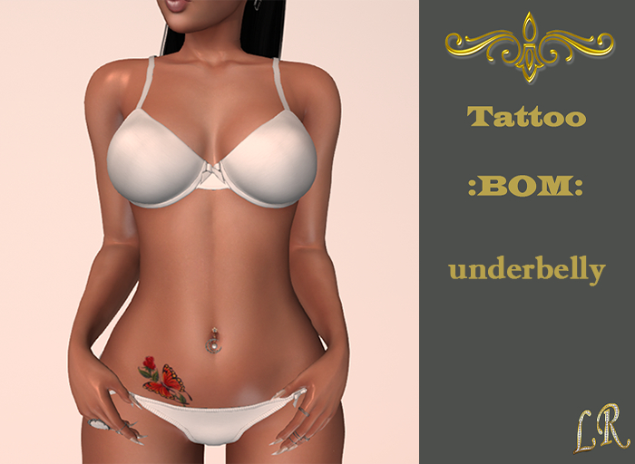 -=L R=- Tattoo :BOM: Tattoo underbelly butterfly