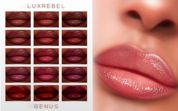 UPDATED ! LUXREBEL ''CELEBRITY SKIN'' Lipsticks (GENUS) DARK