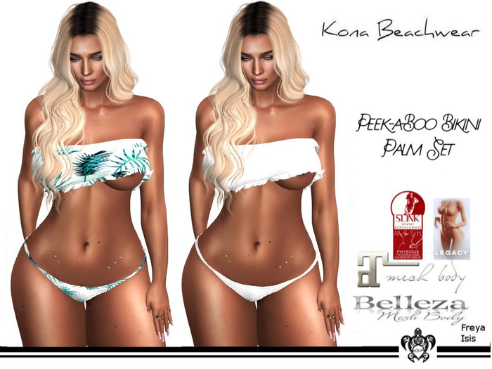 Kona Peek-a-Boo Bikini Palm Set