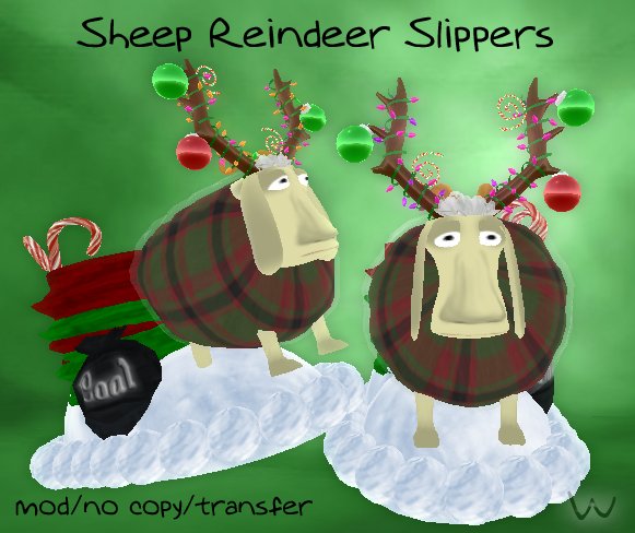 ~WC~ Sheep Reindeer Slippers