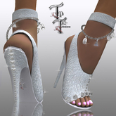 TIPTOE Wedding Diamond & roses White with anklet