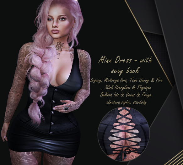 ! Black Swan ! Minx dress - FATPACK