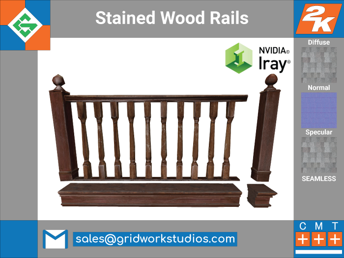MESH: Stained Wood Rails