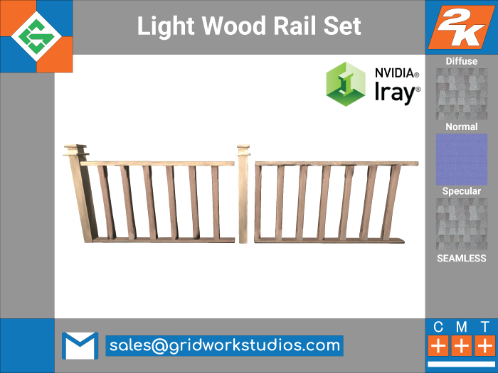 MESH: Light Wood Rails
