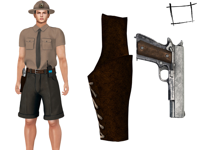 Full Perm Mesh Non Rigged Gun Holster Attachment