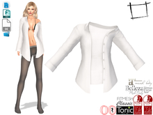 Dae Obj FBX For Women's Open Front Off Shoulder White Shirt Slink, Maitreya, Ocacin Voluptuous, Belleza