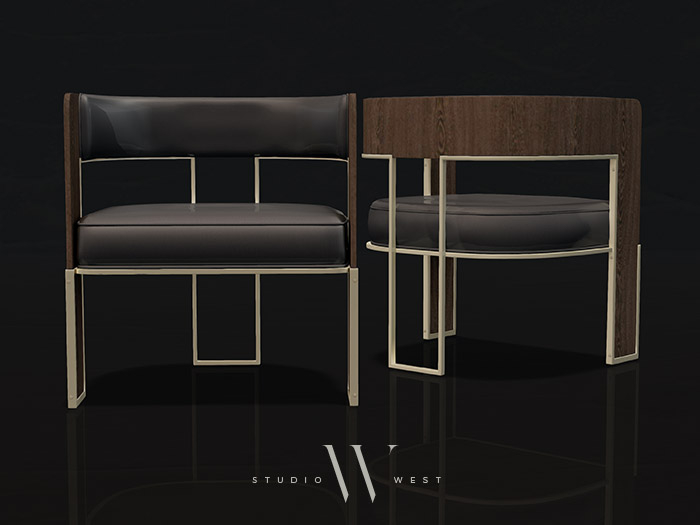 STUDIO WEST / Lerme Dining Chair - Black