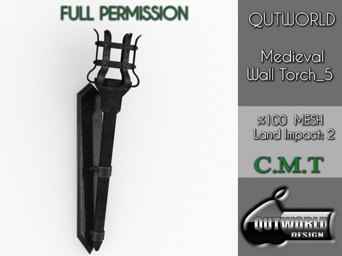 .::QUTWORLD Medieval Wall Torch_5::.FP Unpack (ADD)