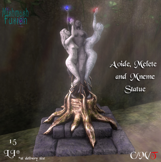 ~*MF*~ Aoide, Melete and Mneme Statue