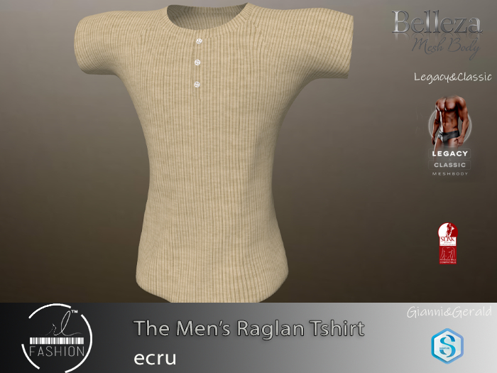 The Men's Raglan Ecru