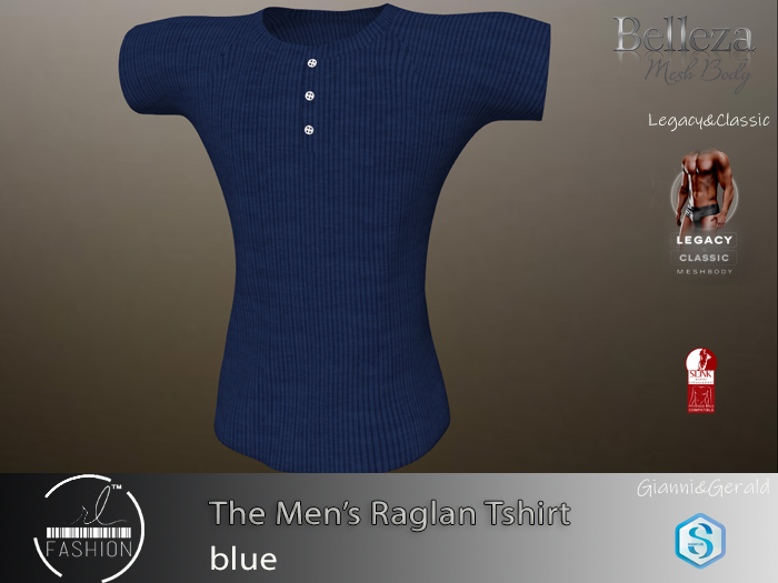 The Men's Raglan Blue