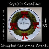 KBW6 Christmas Wreath 4 Red Bows (Rezz Me) MPV