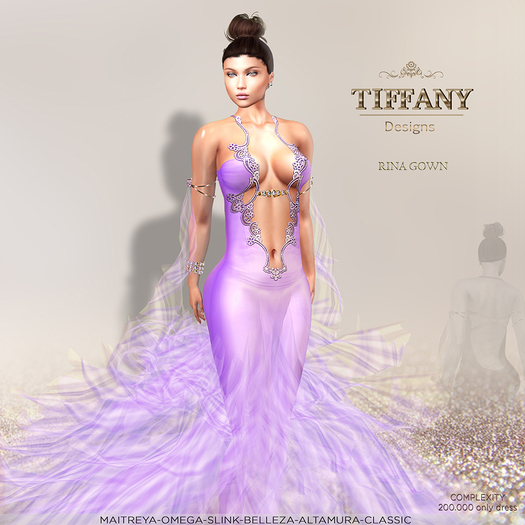 ::TD:: Rina Gown with Appliers ~ Purple