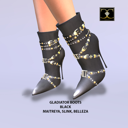 GLADIATOR BOOTS BLACK