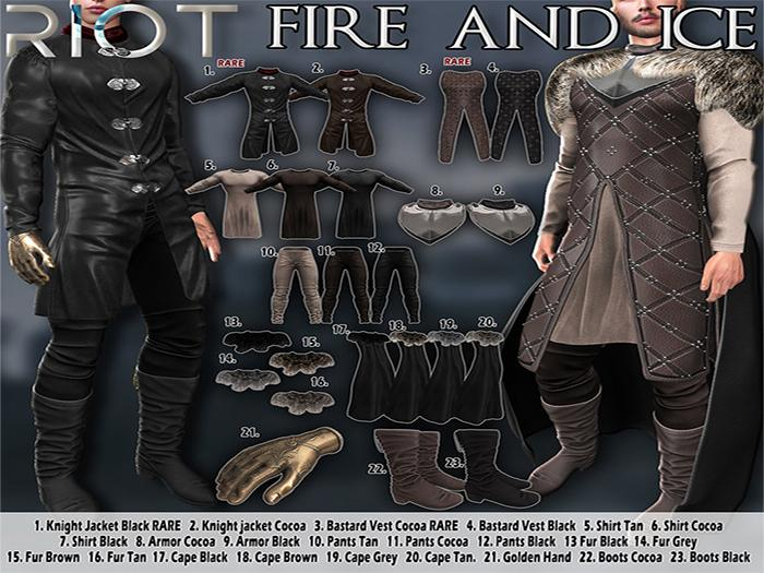 9. RIOT / Fire & Ice Set - Gianni - The Bastard Armor - Black