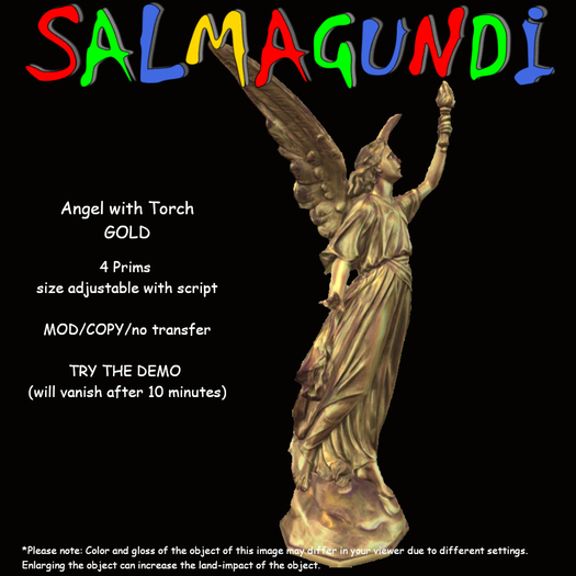 Angel with Torch - GOLD