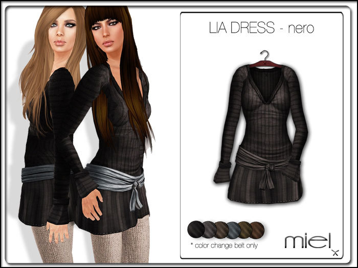 MIEL LIA DRESS - nero