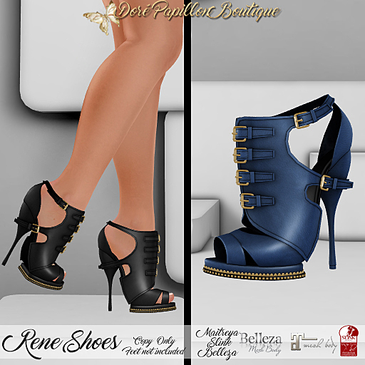 DPB Rene Shoes - Blue  *Maitreya, Slinks & Bellezas*