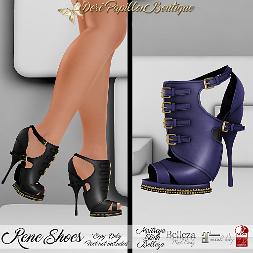 DPB Rene Shoes - Purple  *Maitreya, Slinks & Bellezas*