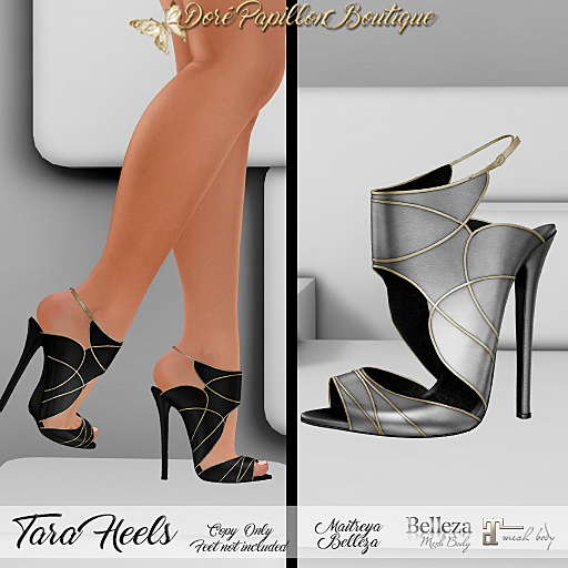 DPB Tara Heels - Silver  *Maitreya & Belleza Only*