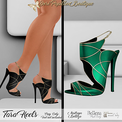 DPB Tara Heels - Green  *Maitreya & Belleza Only*