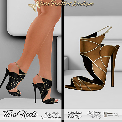 DPB Tara Heels - Gold  *Maitreya & Belleza Only*