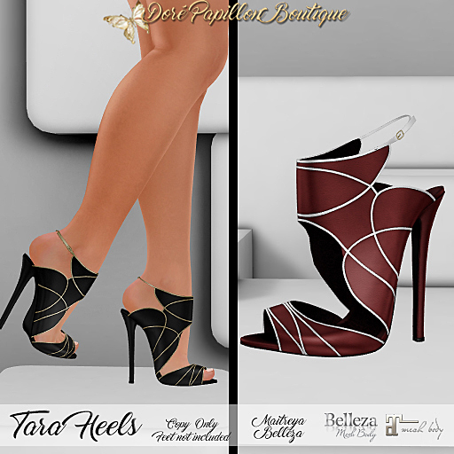 DPB Tara Heels - Copper & White  *Maitreya & Belleza Only*