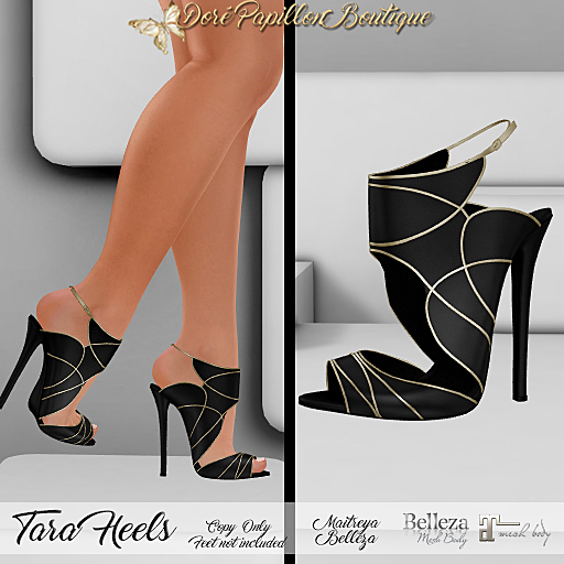 DPB Tara Heels - Black *Maitreya & Belleza Only *