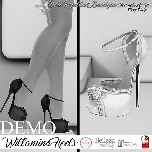 DPB Willamina Heels - DEMO  *Maitreya, Slink, Belleza & TMP*