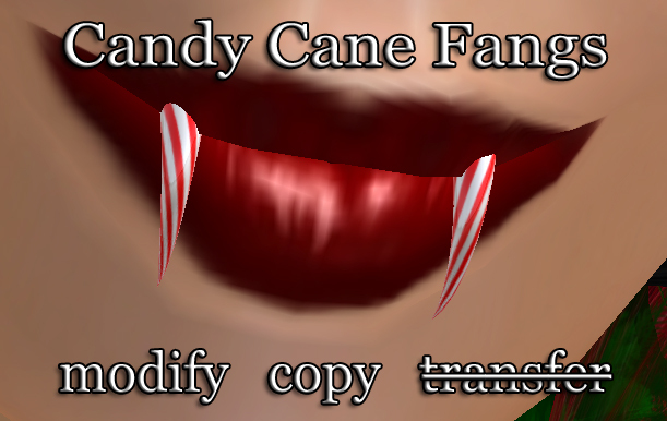 .:harmless INK:. Candy Cane Fangs [Boxed]
