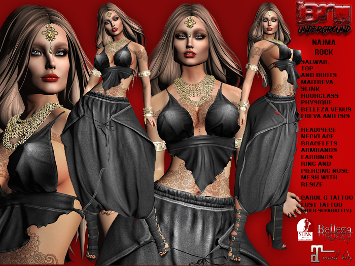 **NAJMA BLACK ROCK STAR STYLE COMPLET OUTFIT** (WEAR)