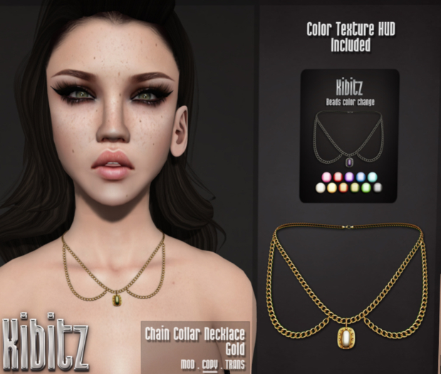 Kibitz - Chain collar necklace - copper