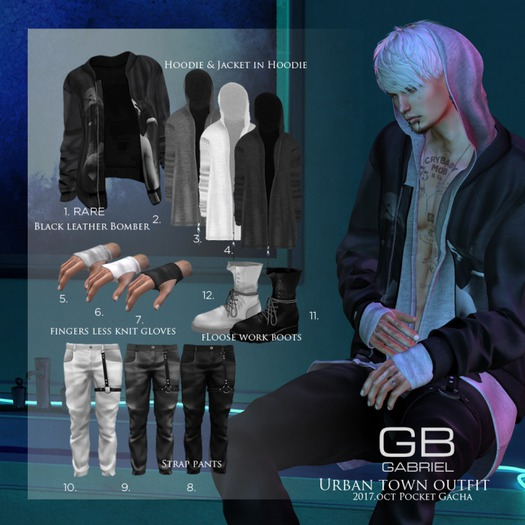 ::GB:: Hoodie (Jacket in) (Slink)  White