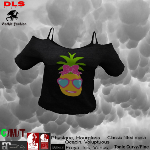 Cut-out Shoulder Teeshirt Ananas boxed