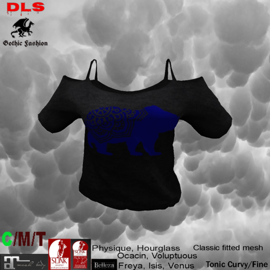 Cut-out Shoulder Teeshirt Bear boxed