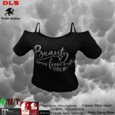 Cut-out Shoulder Teeshirt Beauty Bag boxed